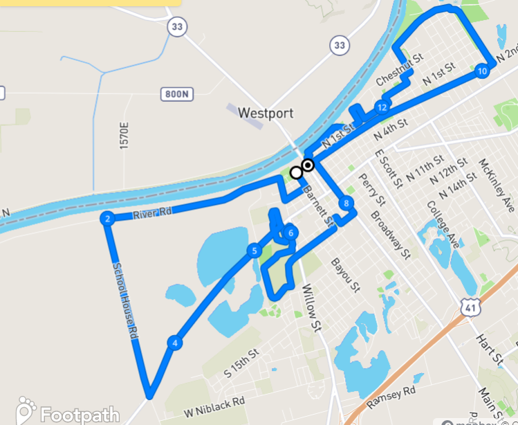 Half marathon route