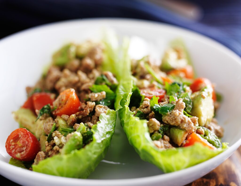 avocado turkey lettuce wraps